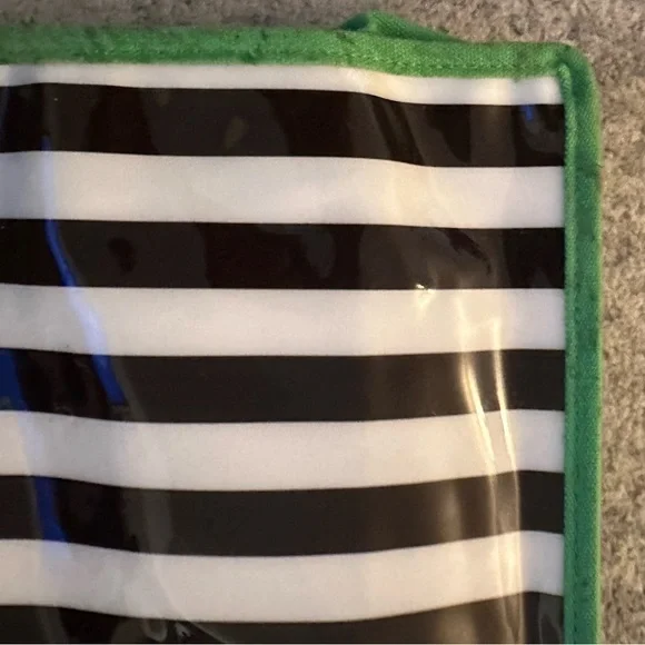 HENRI BENDEL Clear PVC Striped Tote Bag Blue & Green - Picture 12 of 14